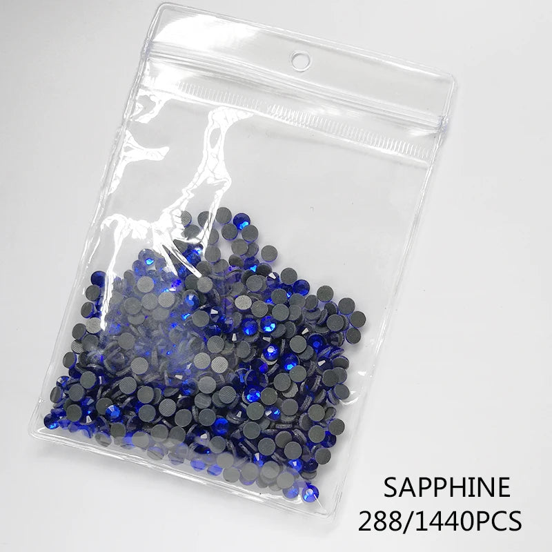High Quality Glass Clear Hotfix Rhinestone  SS4-SS30 Hot Fix Rhinestones for Clothes Decorations DIY Wedding Dress Rhinestones