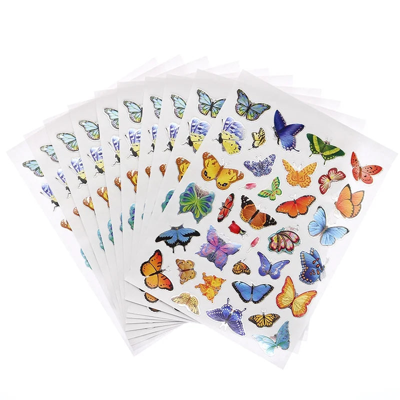 10 Sheets/Pack Moon Fruit Butterfly Animal Car Series Reward Stickers for Primary School Students Praise Stickers