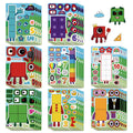 8/16/24 SHEETS Digital Building Cute Puzzle Stickers Cartoon Building Stationery Decor DIY Face Stickers