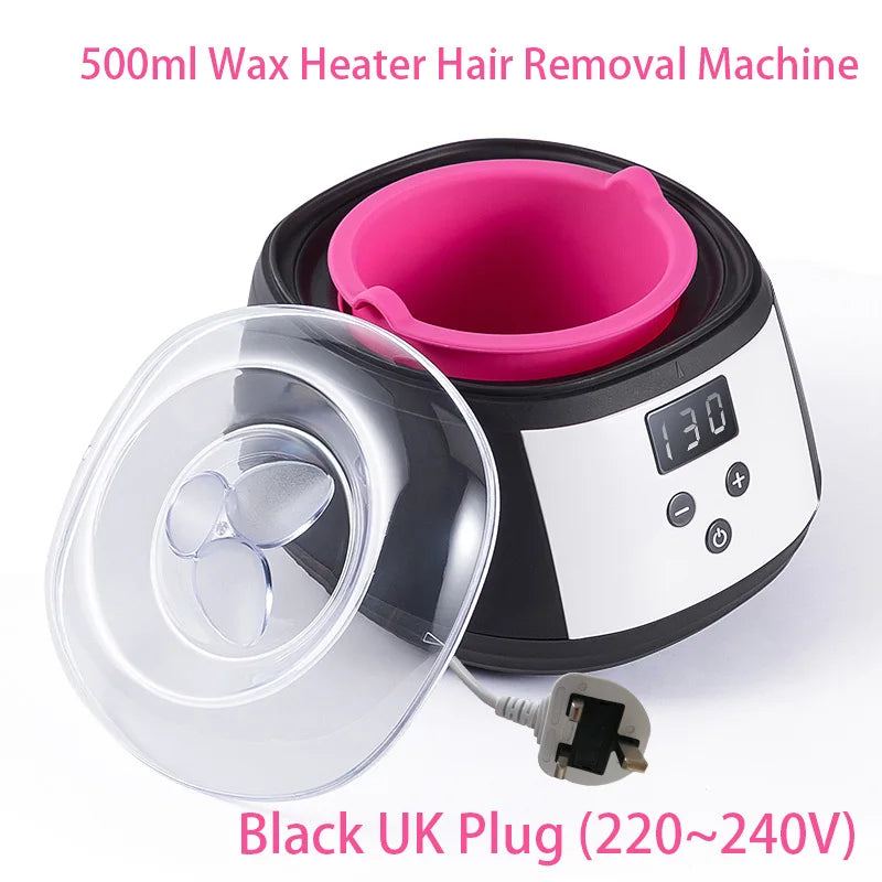 500ml LCD Smart Wax Heater – Silicone Liner, Hair Removal & Wax Therapy Machine
