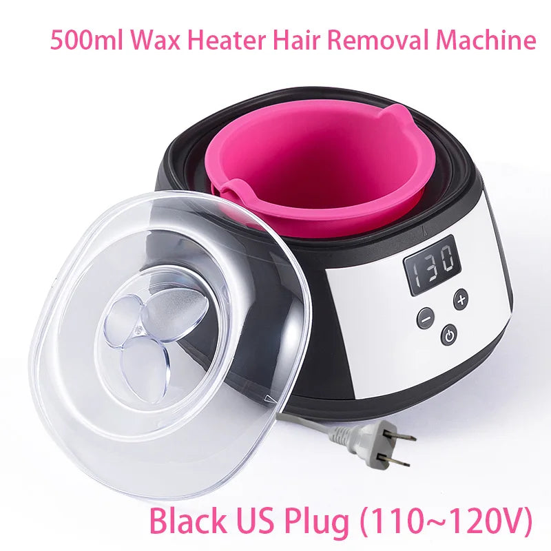 500ml LCD Smart Wax Heater – Silicone Liner, Hair Removal & Wax Therapy Machine