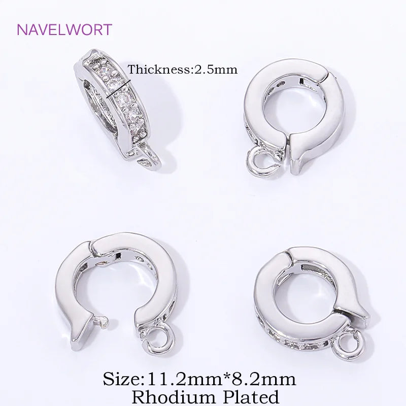 18K Gold Plated Hinged Necklace Enhancer,For Jewelry Making Supplies Pendant Bail Clasps Connector Fastener DIY Accessories
