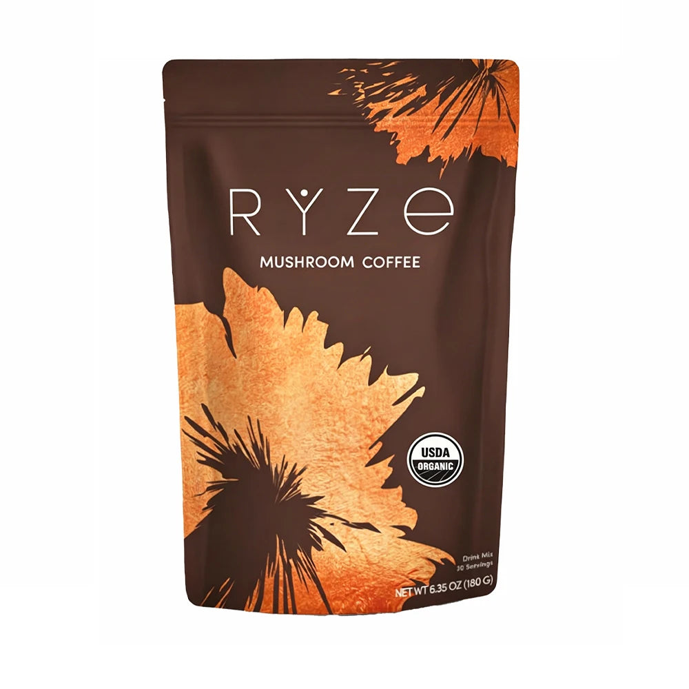 Medium Roast Instant Coffee Powder Mushroom Coffee for Energy, Focus, Digestion, Immunity