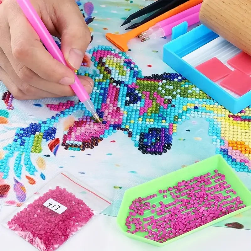 60 vibrant colored diamond painting kits (500 diamonds each), suitable for DIY diamond painting, nail art, and other decorations