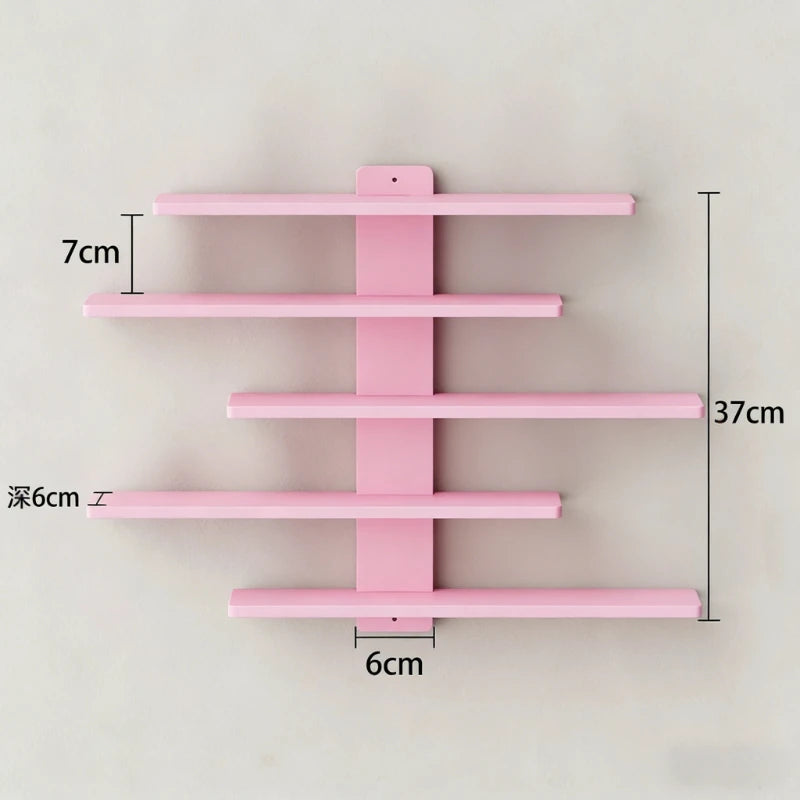 Lightweight Wall-Mounted 5-Tier Display Shelf for Building Block Figures - Large Capacity, Easy Install Blind Box Organizer Rack