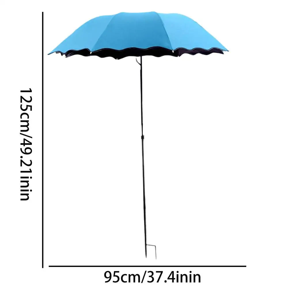 Umbrellas For Outdoor Plants Foldable UV Protection Parasol Garden Sun Shade Covers For Patio Balcony Outdoor Backyard Terrace