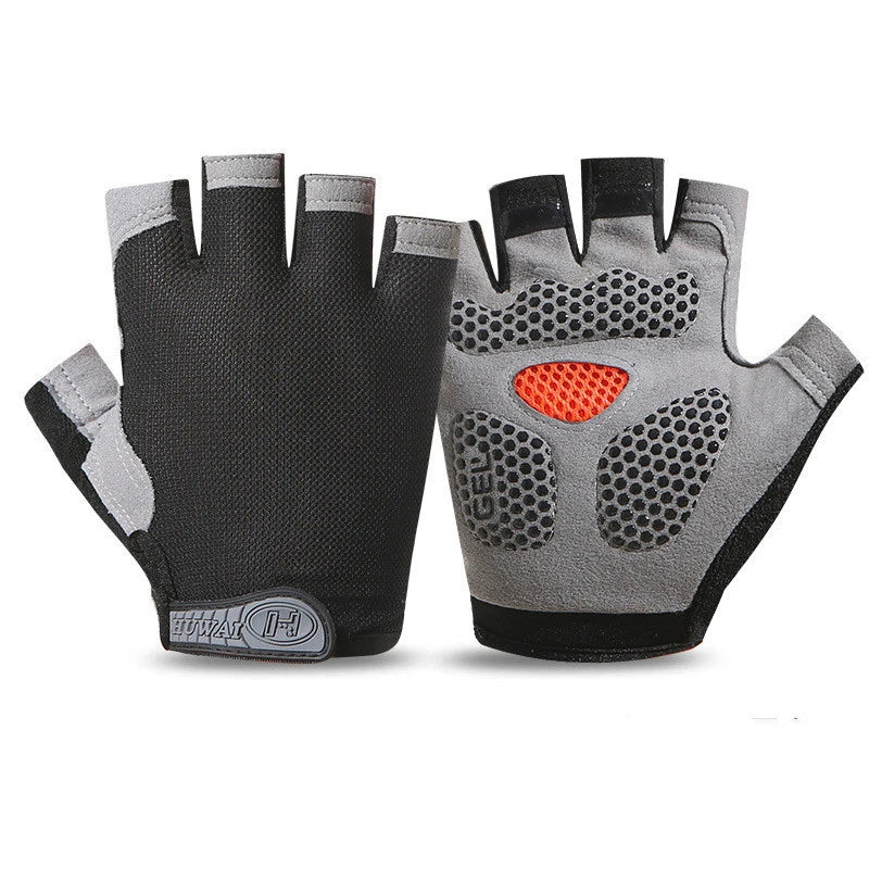 Outdoor Sports Gym Fitness Breathable Non Slip Men's and Women's Half Fingered Gloves Summer Fishing Bicycle Fingerless Gloves