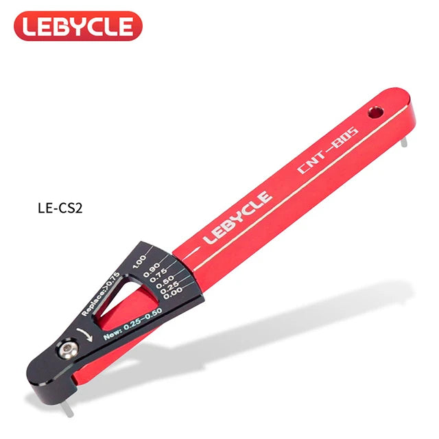 LEBYCLE 6 Colors Bicycle Chain Wear Indicator Tool Chain Links Checker MTB Road Bike Aluminum Alloy Repair Accurate Tools