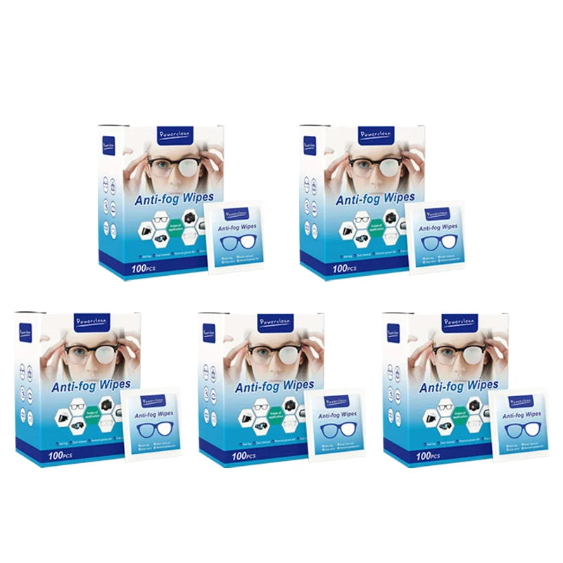 100Pcs/1-5Box Glasses Cleaner Wet Wipe Disposable Anti Fog Misting Dust Remover Cleaning Lens Wipes Sunglasses Phone Screen