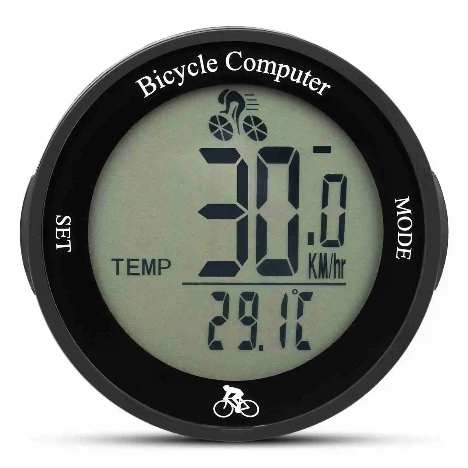 Bike Computer LED Backlight Multifunction Round Wireless Cycle Computer Cycling Odometer Waterproof Bike Computer