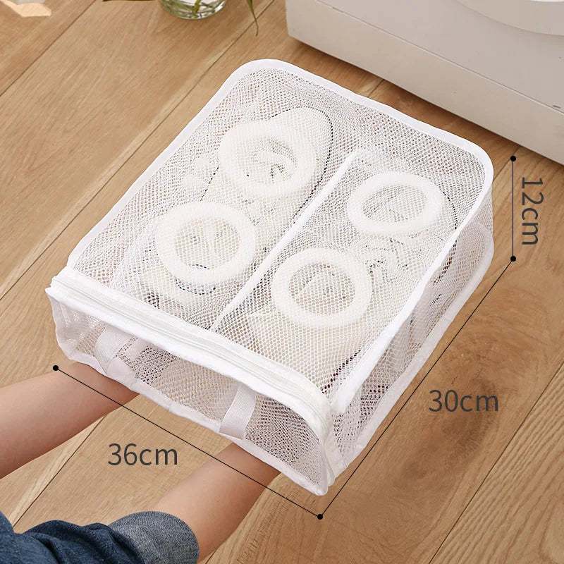 Shoes Laundry Bag Coarse Net Dirty Canvas Shoes Storage Pouch Hangbag Sneakers Wash Protection Sleeve Slippers Washing Bags New