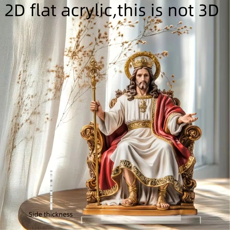 1PCS Jesus Scene Related Characters Home Decoration Crafts Newborn Desktop Decoration Statues Ideal Festival Decora Statues