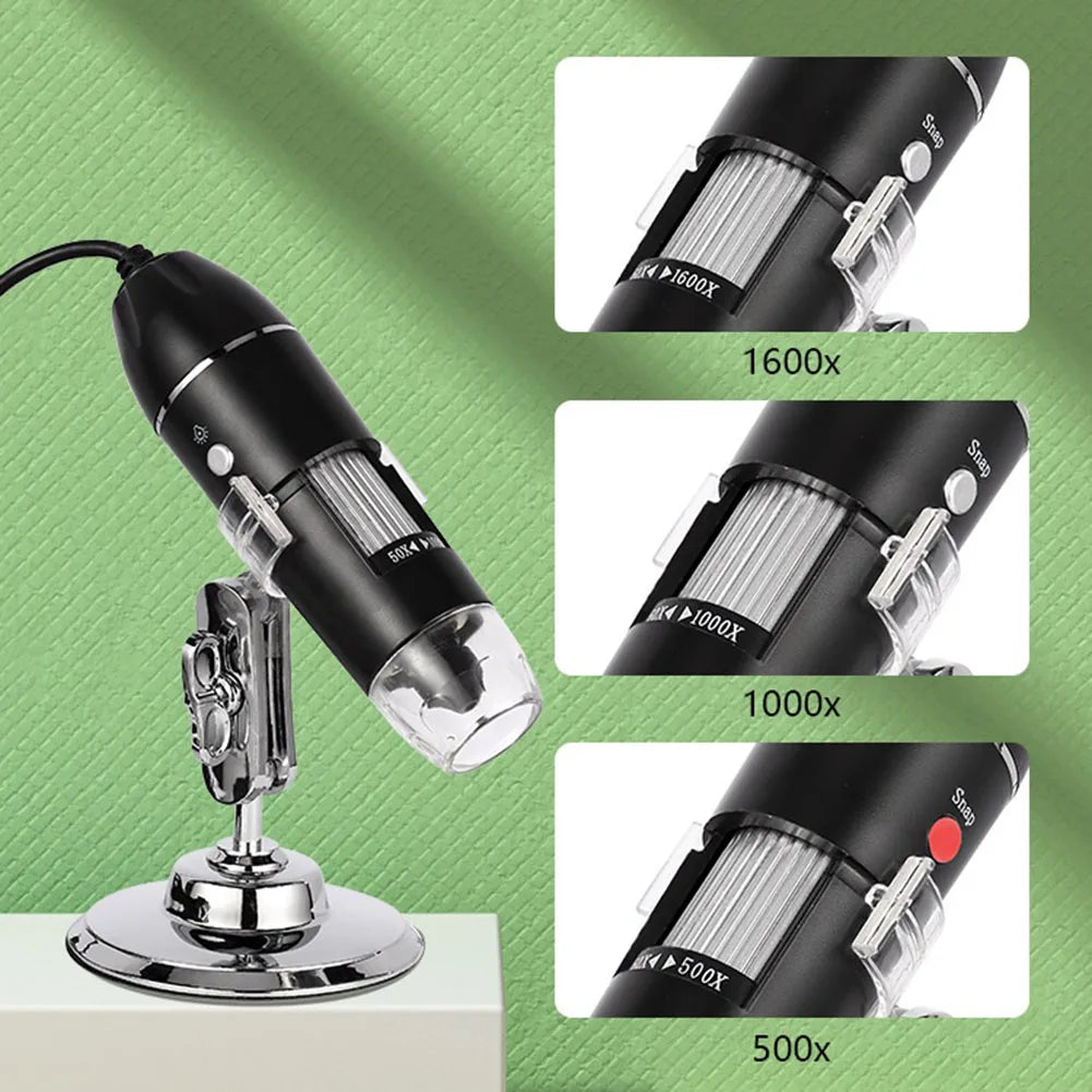500X/1000X/1600X Digital Microscope Camera Type-C USB Portable Electronic Microscope For Soldering LED Magnifier Phone Repair