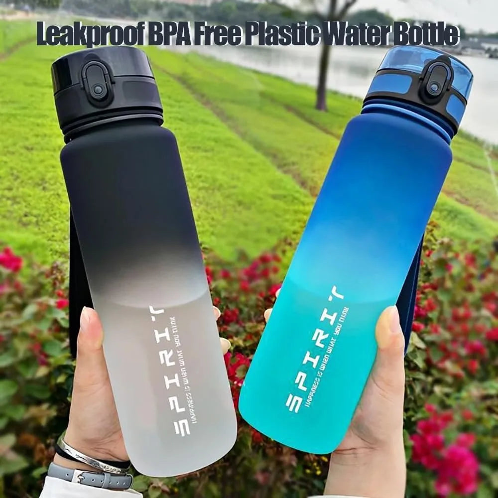 34 oz Large Drinking Water Bottle, Leakproof BPA Free Plastic Water Bottle with Locking Cap for Gym Outdoor Sports Cycling
