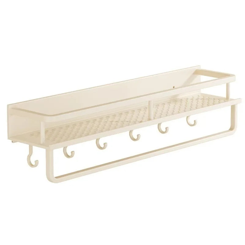 No-Drill Suction Cup storage rack Perforation-free bathroom washstand mounted wall white storage rack Kitchen storage