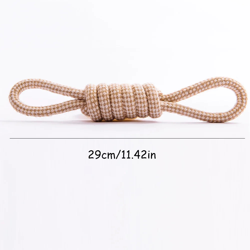 Dog Chew Toy Cotton Rope Ring - Molar Teeth Cleaning, Durable Braided Rope Knot, Teeth Care for Small Medium Large Dogs,