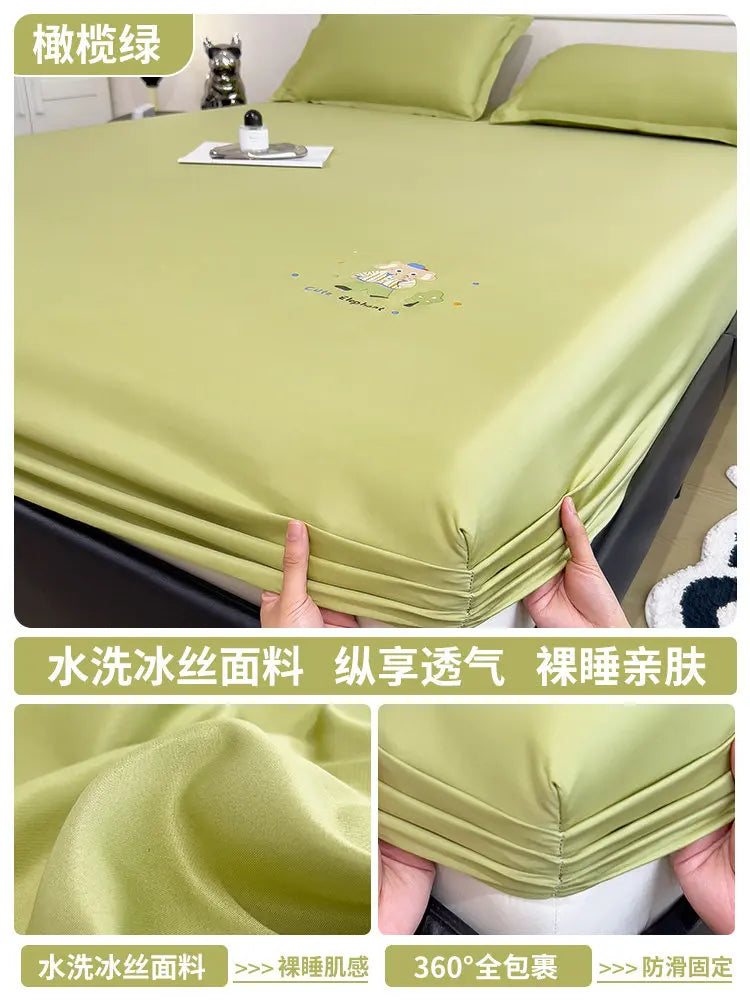 Cute Bedroom Bedsheets Cooling Kids Comferter Blue Bedsheets Pillow Cover Soft Ropa De Cama Juego Completo Bedding Set