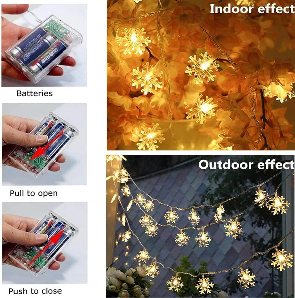 Valentine's Day Snowflake LED String Lights Easter LED Fairy Light Wedding Party Garland Holiday Decoration Lighting Strips