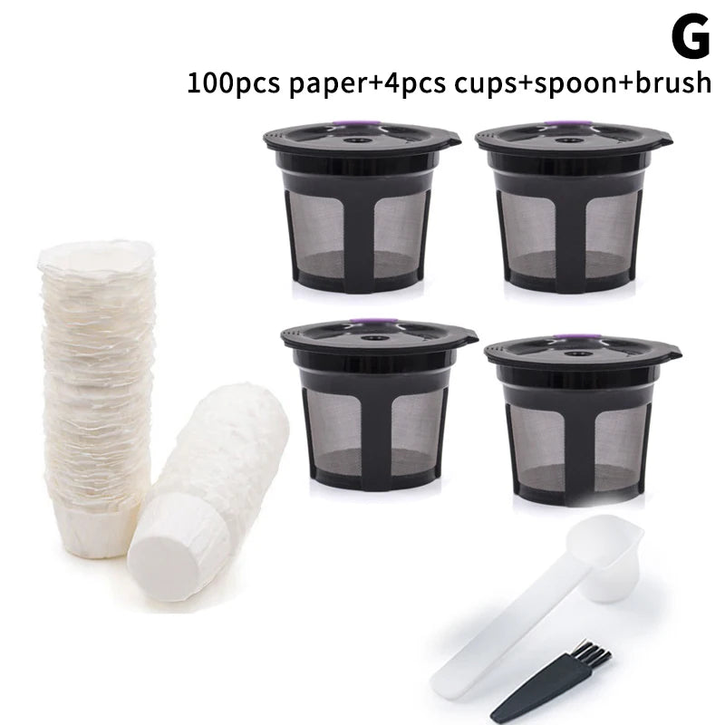 Universal Fit Disposable Paper Coffee Filter for Keurig Single-Serve Reusable K-Cups Coffee Maker - Pack of 100