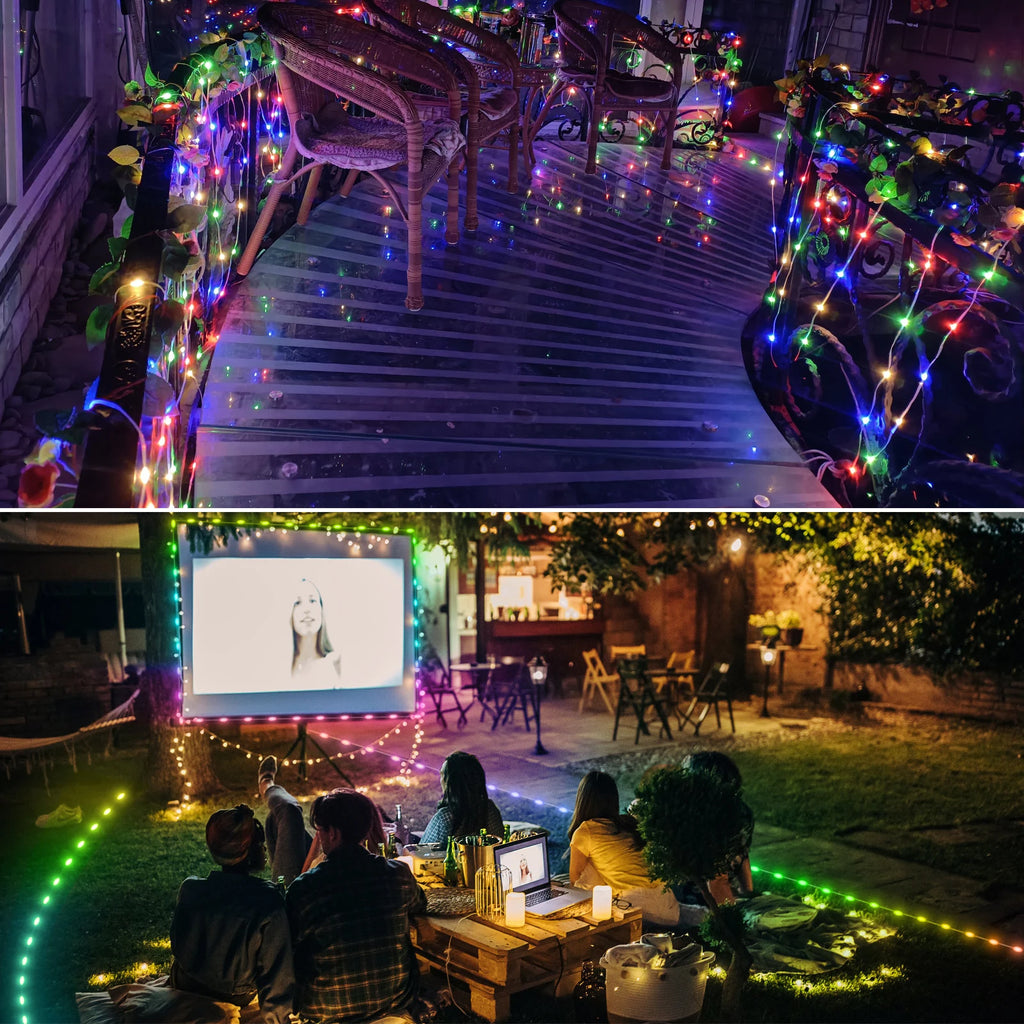 5V USB RGBIC Fairy String Light 25/20/10M Christmas Light With Bluetooth APP and Remote control For Xmas tree Garland Decoration