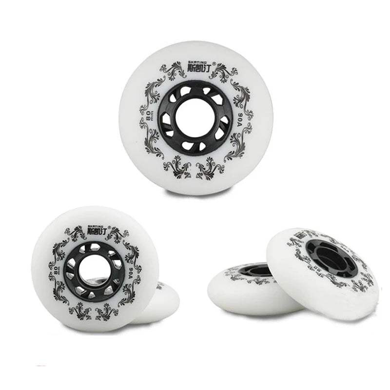 90A Roller 80 76 72mm Inline Skates Wheels Slalom Sliding Wheels For Street Road Free Skating FSK Braking Sakting Patine Shoes