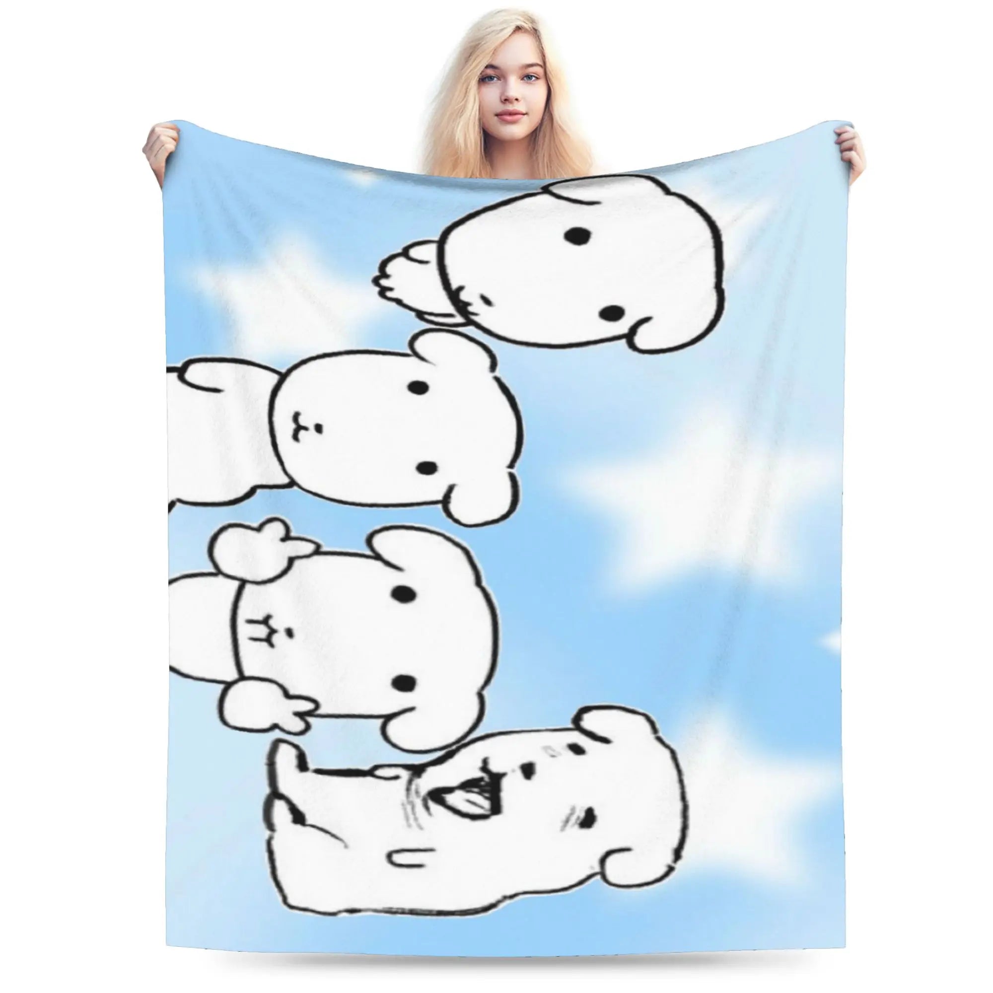 Cute GANADI Blanket Kids Adults  Flannel Throw Blanket For Sofa Home Soft Custom Quality Bedspread Gift