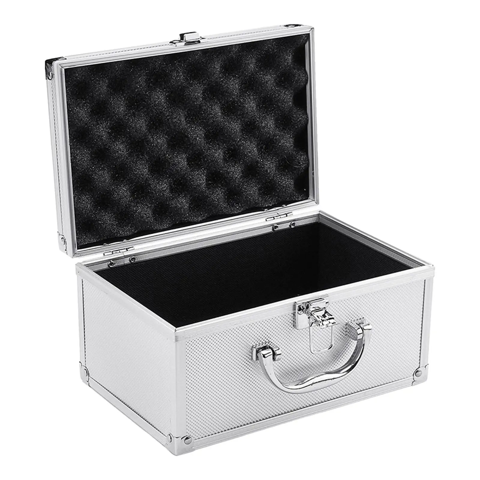 Tool Box Aluminum Alloy Instrument Case Durable Strong Portable Organizer Large Space for Warehouse Garage Household Car