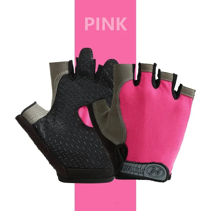 Outdoor Sports Gym Fitness Breathable Non Slip Men's and Women's Half Fingered Gloves Summer Fishing Bicycle Fingerless Gloves