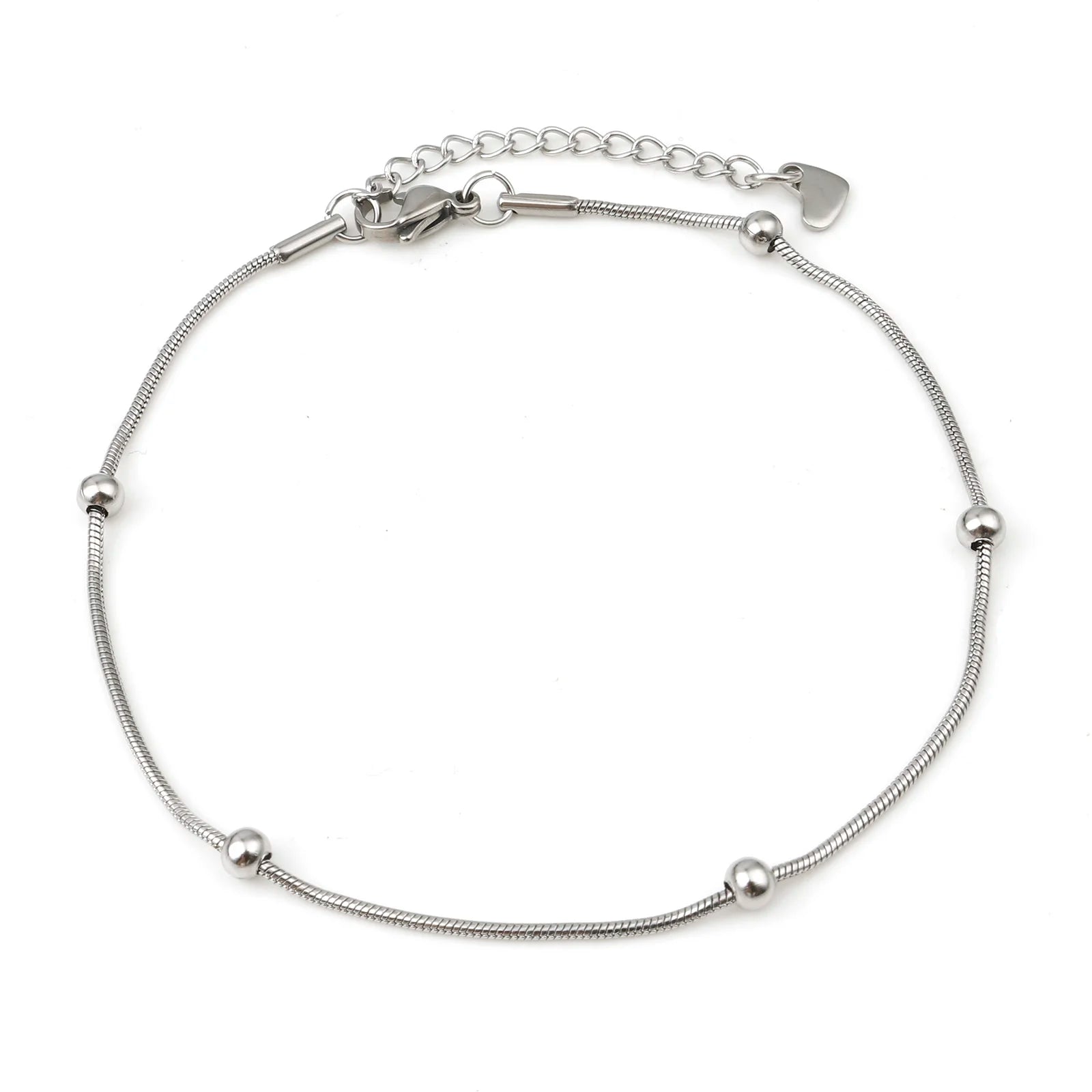New Trendy Stainless Steel Anklet Gold Color Round Link Chains On Foot Barefoot Sandals Anklet Bracelet Women Summer Jewelry,1PC