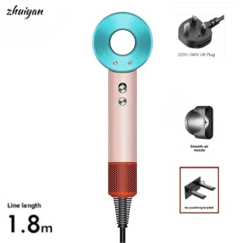 2026 Wall-Mounted Leafless Hair Dryer – Negative Ion, Salon-Grade, Home & Travel