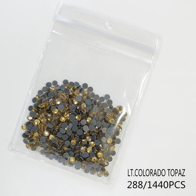 High Quality Glass Clear Hotfix Rhinestone  SS4-SS30 Hot Fix Rhinestones for Clothes Decorations DIY Wedding Dress Rhinestones