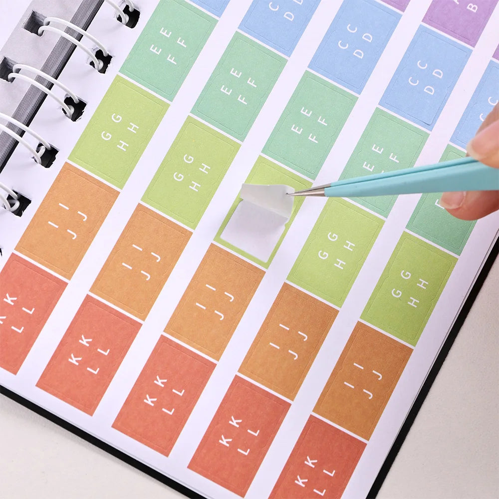 65 sheets Simple Coil Password Book With A-Z Stickers Advanced Address Password Manager Quick Access Username Password Storage
