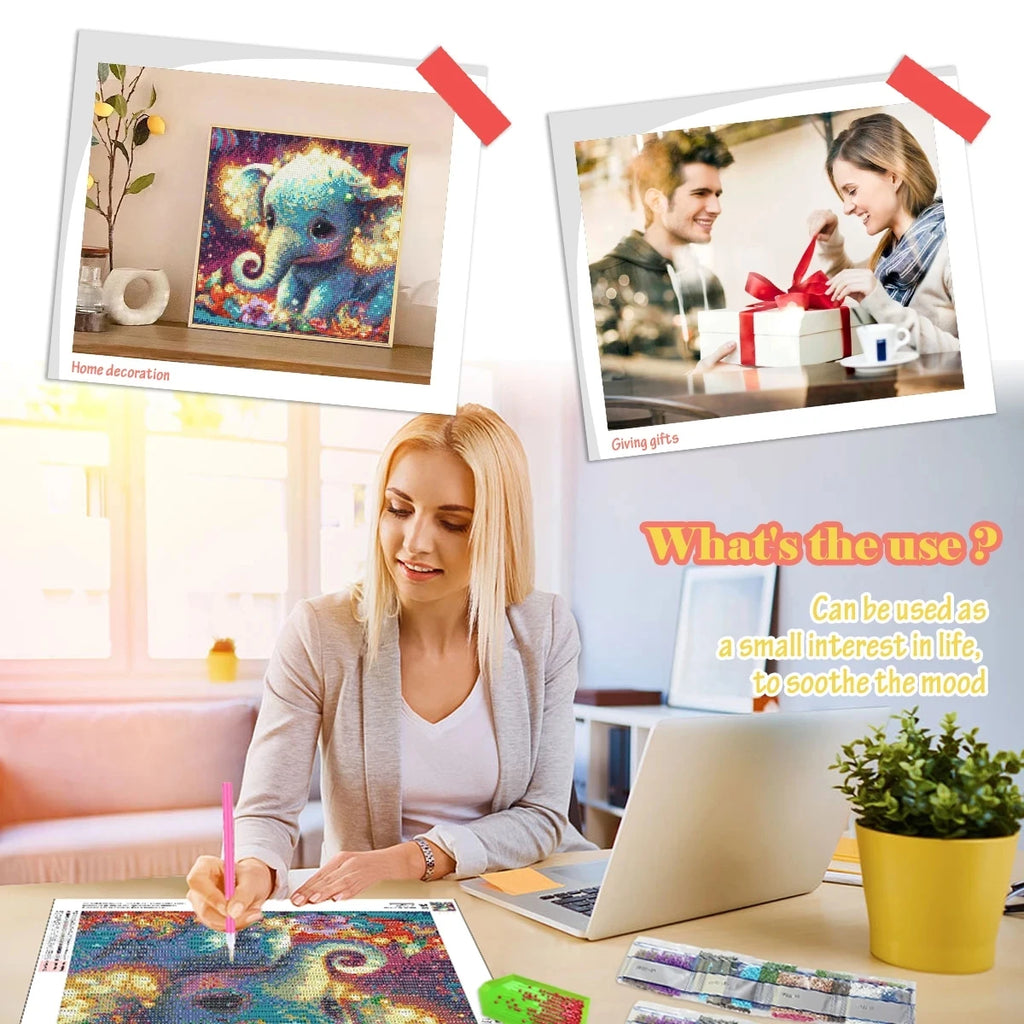 Diamond Painting Kits Diy Crafts Crafts Diy Kits For Beginners Flower Full Round Diamond Art Handicraft Diamond Art Embroidery