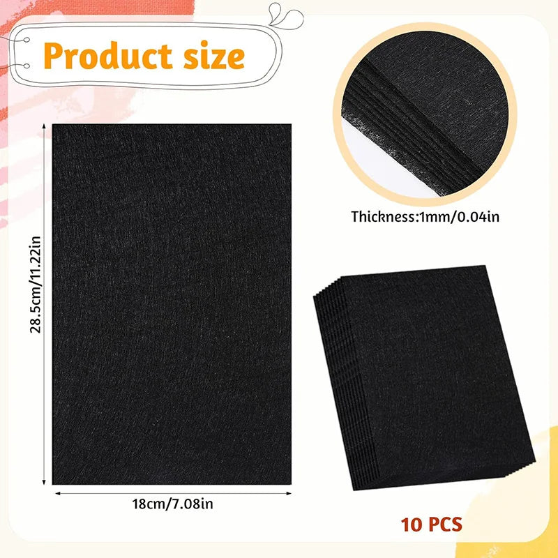 10Pcs Soft Felt Fabric Sheet Set DIY Solid Color Craft Fabric Sheet Textile Fabrics Felt Fabric Sheet  for Sewing and DIY Crafts