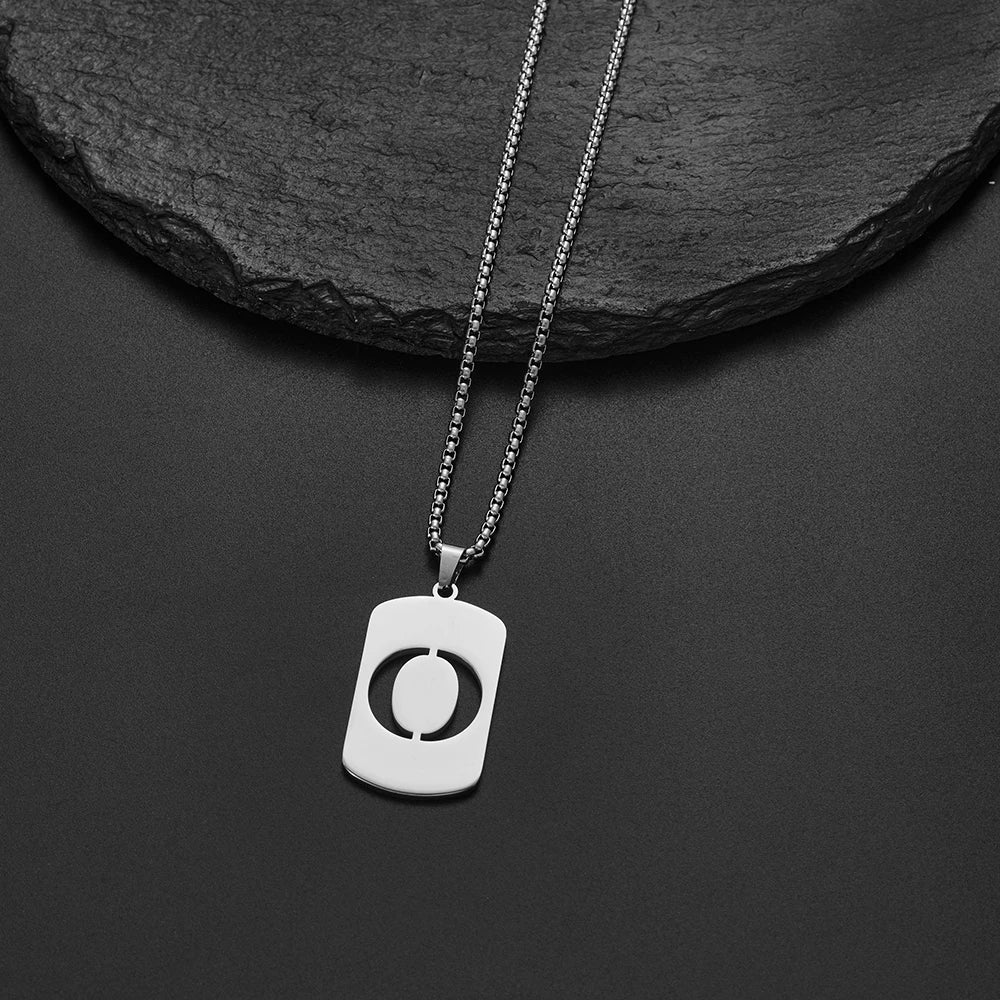 Delicate Initial Name Letters Charm Pendant Necklace For Men Alphabet A-Z Stainless Steel Jewelry Women 2024 Collar Hombre