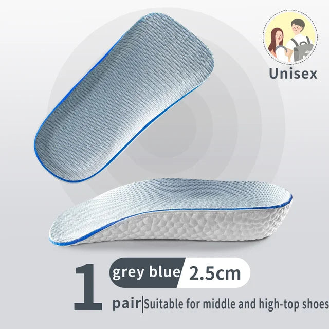 1 pair of Halloween decorations 1.5/2.5/3.5 cm arch support height increase insole elastic lift men's and women's insoles