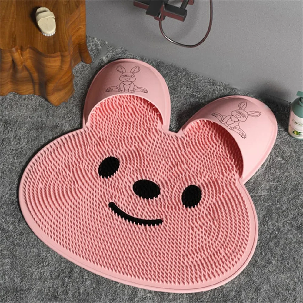 Non-Slip Massage Bath Mat Combines Foot Sole Massage, Exfoliation, And Back Scrubbing, Suitable for Bathtub And Shower Floors
