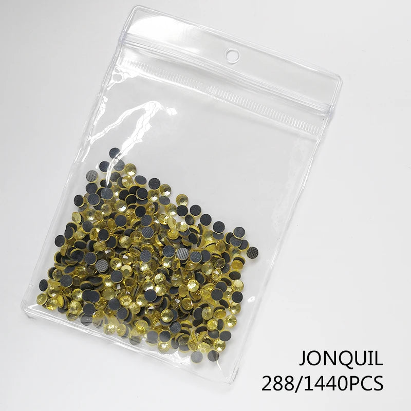 High Quality Glass Clear Hotfix Rhinestone  SS4-SS30 Hot Fix Rhinestones for Clothes Decorations DIY Wedding Dress Rhinestones