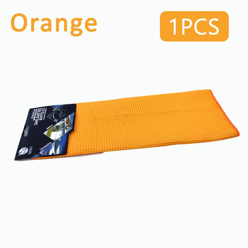 Car Wash Towel Waffle Weave Car Cleaning Drying Cloth Microfiber Towel Car Care Cloth Cleaning Rag for Car Kitchen Window Bath