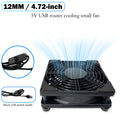 120mm 4.72-inch 5V USB Router Cooling Fan, Mini Quiet Cooler for Electronics Devices