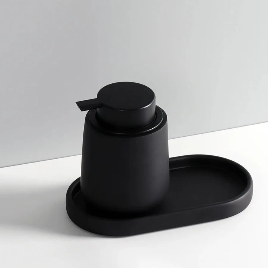 Bathroom Accessories Set Resin Lotion Bottle Mouthwash Cup Tray Portable Shampoo Dispenser Home Decor Gift Set Sanitizer Holder