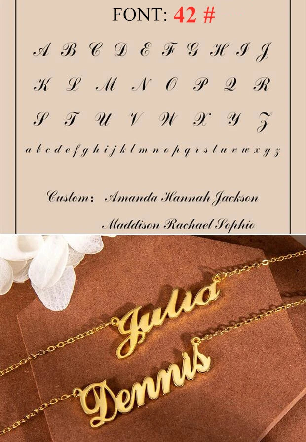 Custom Name Necklace Personalized Golden Choker Stainless Steel Necklaces For Women Man Customized Jewelry Couple Gift