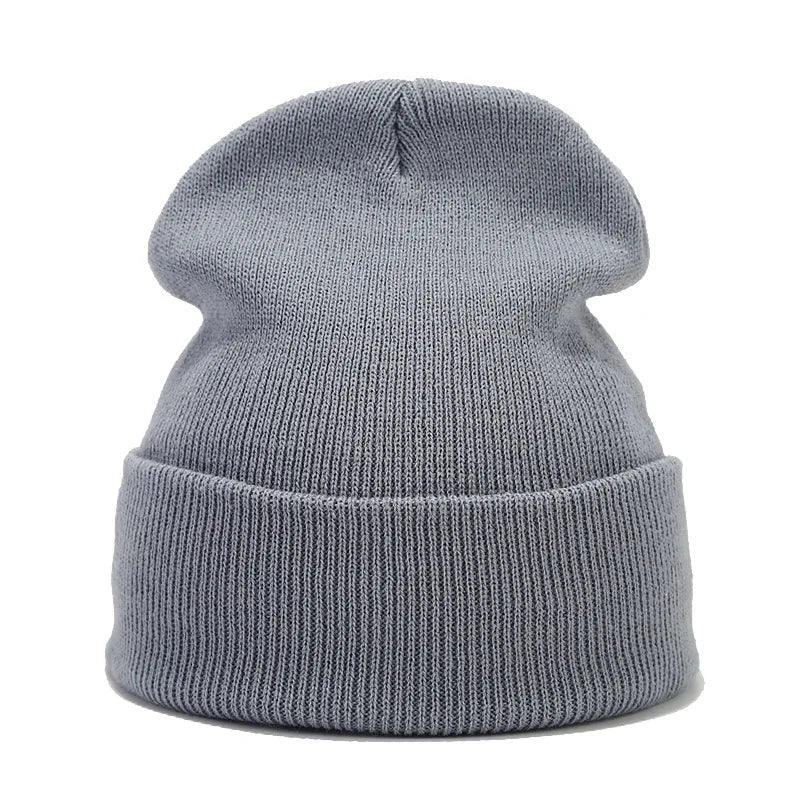 Knitted hats for men and women in autumn and winter, pure color, simple and versatile. Knitted hats with pullovers and cold hats