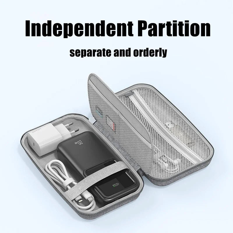 New Waterproof Double Layers Storage Bags Cable Cord Organizer Travel Bag Small Electronics SD Card Power Bank Storage Bag