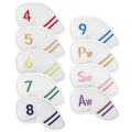 Golf Club Headcovers Value 9 Pack, Premium PU Leather with Double-Sided Colorful Embroidery Label for Strong Protection