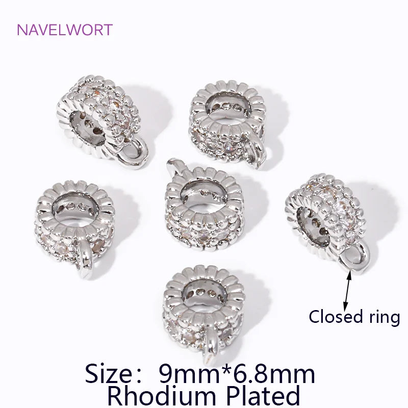 18K Gold Plated Hinged Necklace Enhancer,For Jewelry Making Supplies Pendant Bail Clasps Connector Fastener DIY Accessories