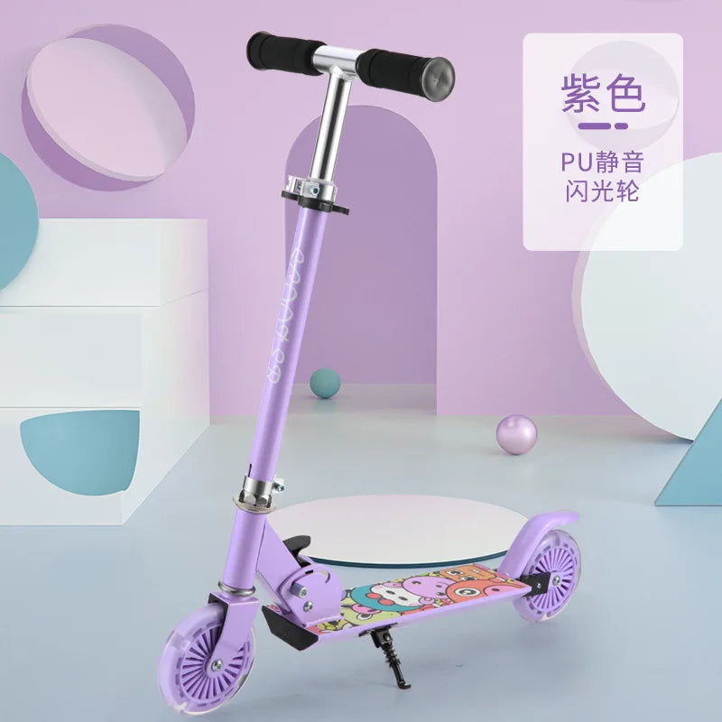 Scooter for Children Aaged 6-10 To 12 Adult Boys and Girls Two Wheeled Folding Pedal Sliding Roller Coaster Foot Scooters