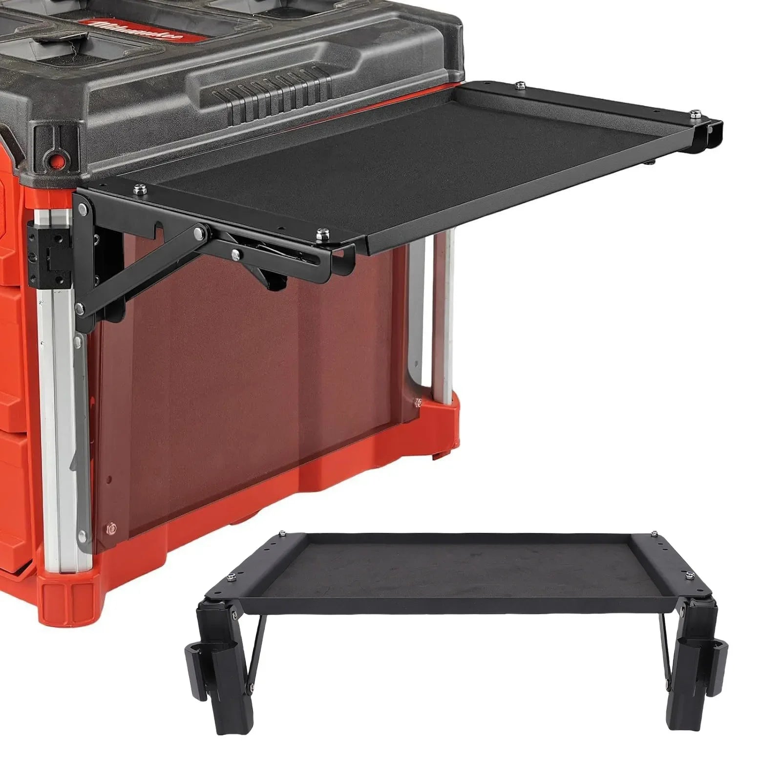 Toolbox Folding Table Fit for Packout Powerful Tool Tray Side Safe Storage Workbench Toolbox Tool Tray Fit for Packout