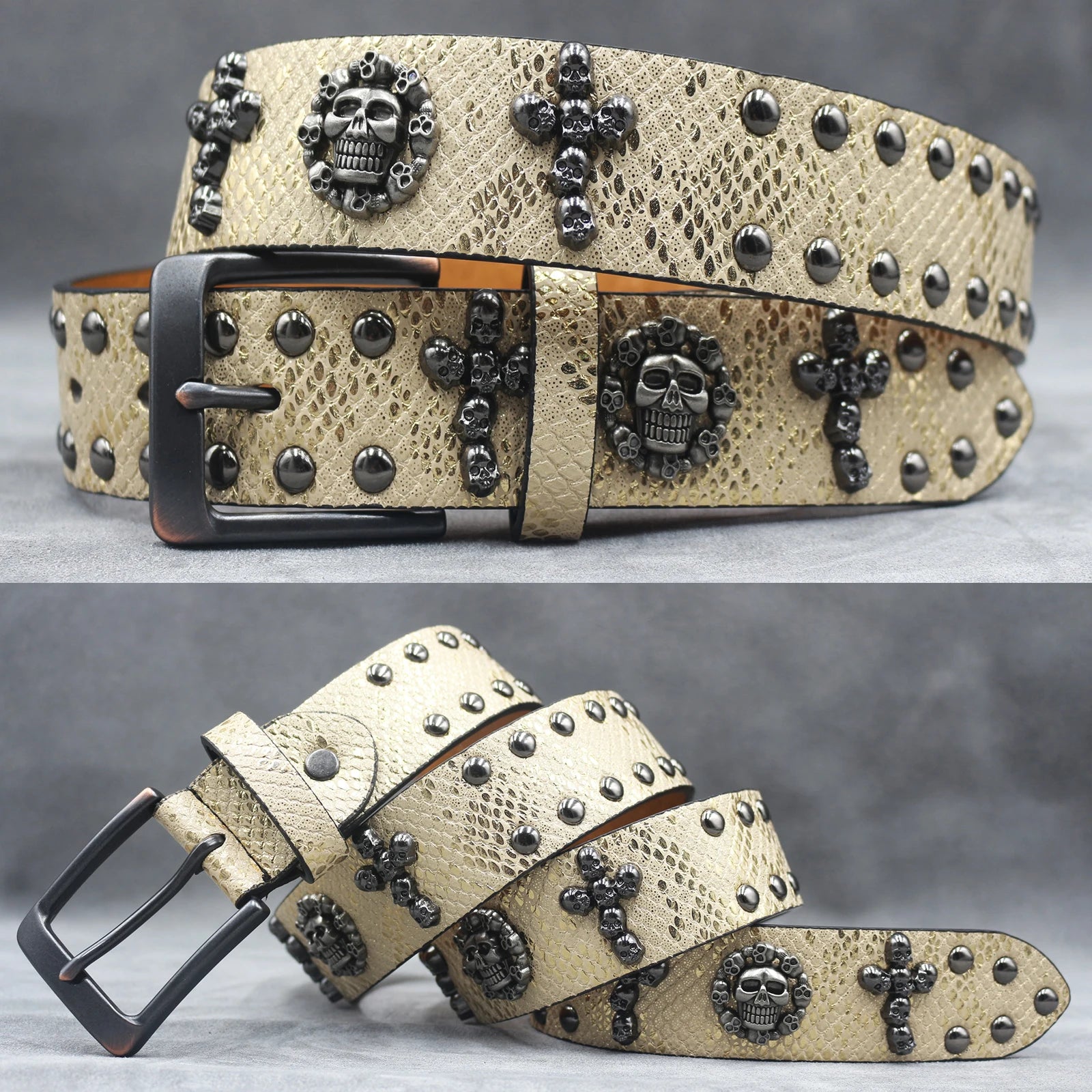 Rivet PU  Leather men's belt Fashion alloy belts Buckle luxury brand jeans belts for men business belt female belt