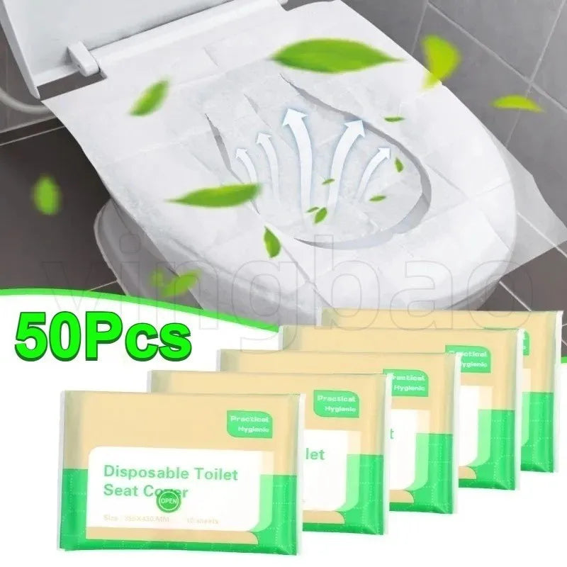 10-100PCS Large Universal Version Disposable Toilet Seat Cover Portable Essential Waterproof Toilet Seat Cushion for Travel